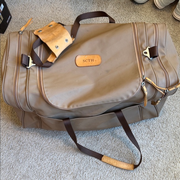Jon Hart Design Other - Jon Hart Design Tan/Brown Leather-Trim Duffle